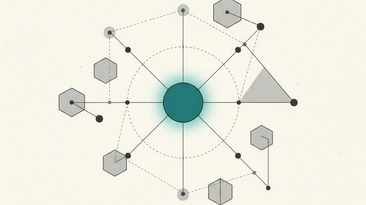 Abstract knowledge-graph of connected entities and concepts